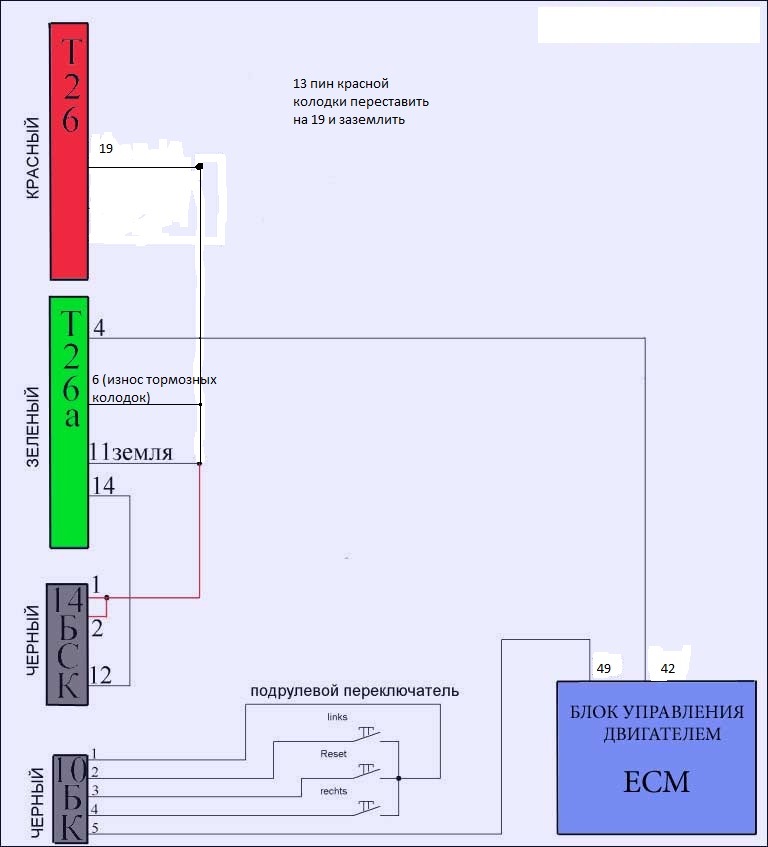 J268 блок управления малой бортовой системой контроля ауди 80