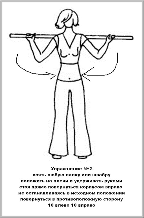 Упражнения с палкой при шейно грудном остеохондрозе в картинках