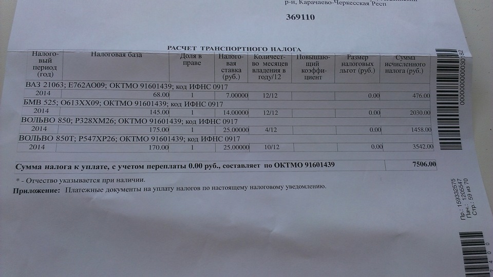 Приходит налог на машину которую продал давно