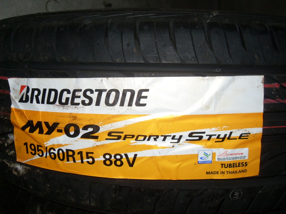 Bridgestone Sporty Style MY-02 195/60 R15 88V (лето) — Skoda Fabia Mk1 ...