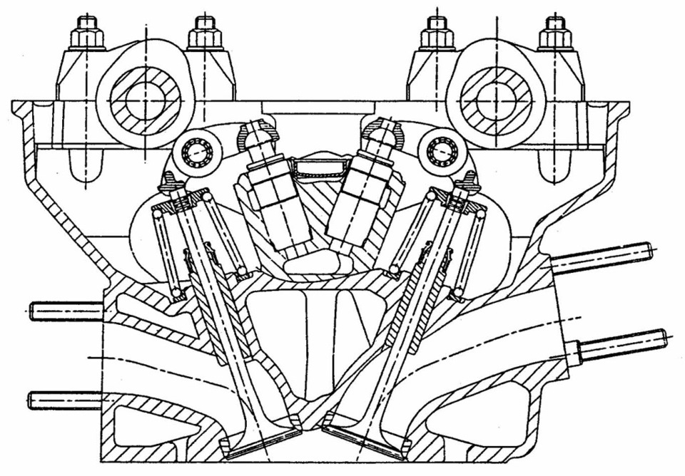 Чертеж блока цилиндров v8