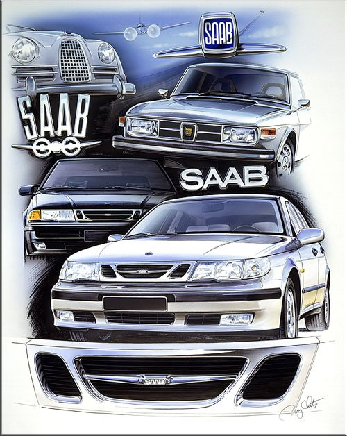 Saab машина значок