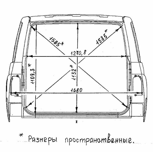 Чертеж дивана уаз буханка