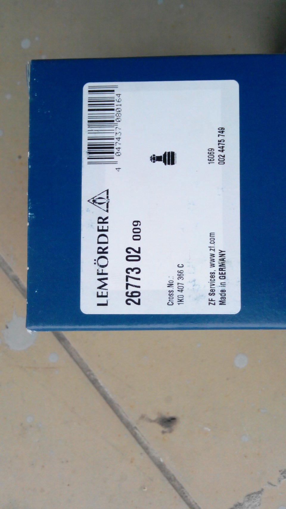 2677302 Шаровая опора LEMFORDER | Запчасти на DRIVE2