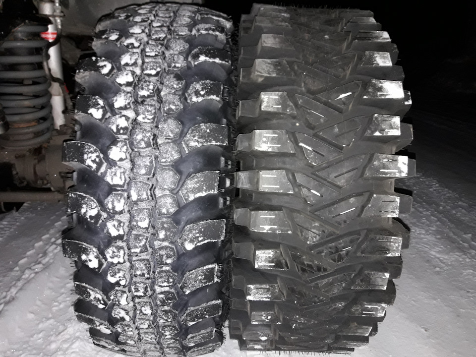 Ставнение с симексом 36/12.5/15. Тут шина еще без диска. — Mitsubishi Pajero Sport (2G)