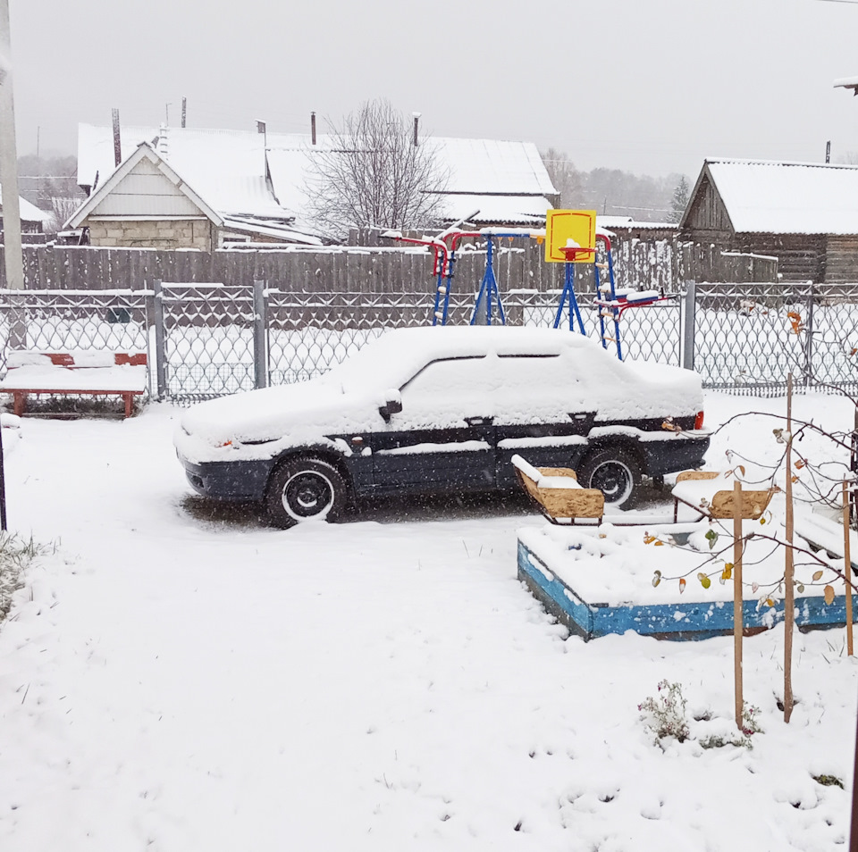 Пришла зима, или 6 сезон на Dunlop SP Winter ICE 01. — Lada 2115, 1,5 л ...