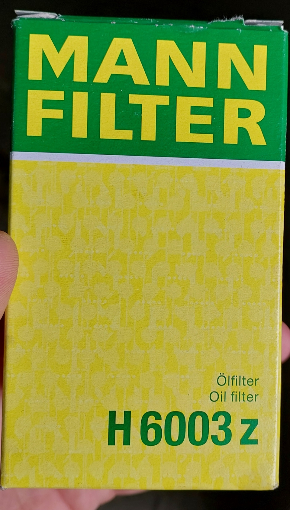 H6003Z Масляный фильтроэлемент MANN FILTER | Запчасти на DRIVE2