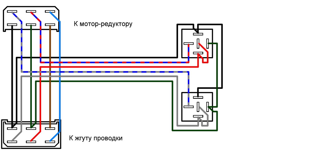 Двигатель стеклоочистителя схема