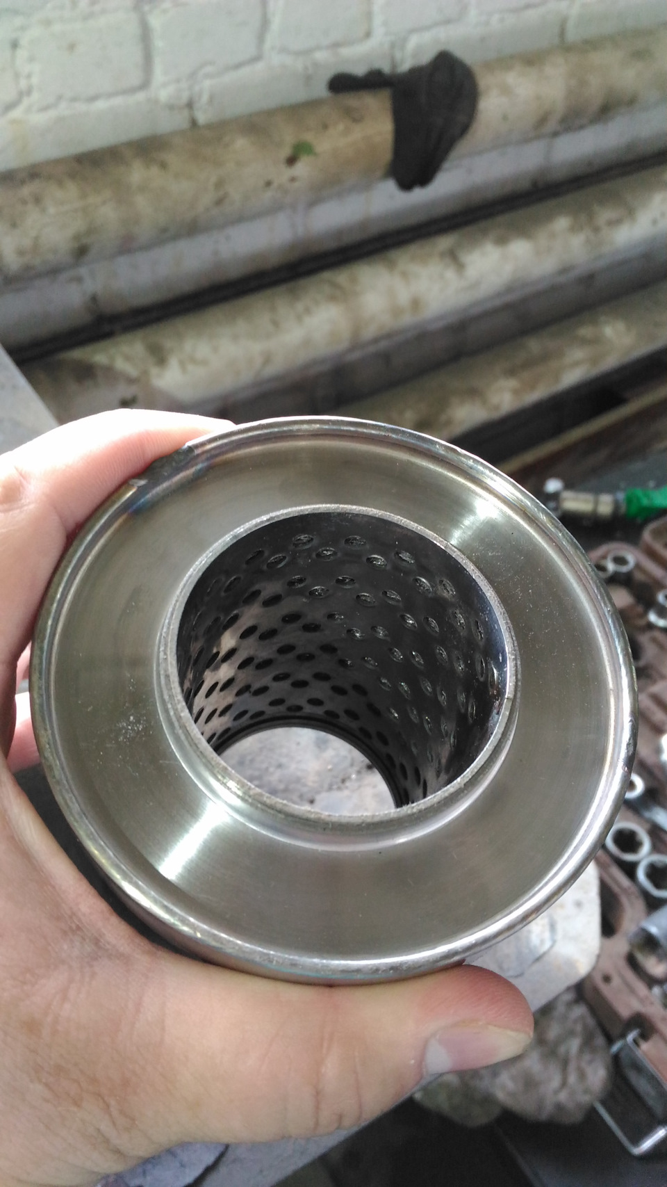 Вырезка катализатора — Toyota Corolla Fielder (E120), 1,8 л, 2001 года ...