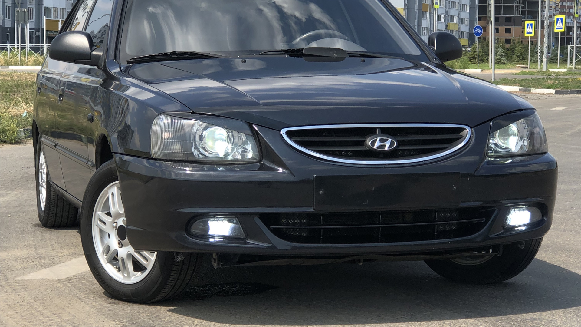 Hyundai Accent (3G) 1.6 бензиновый 2007 | Чёрный Ангел на DRIVE2