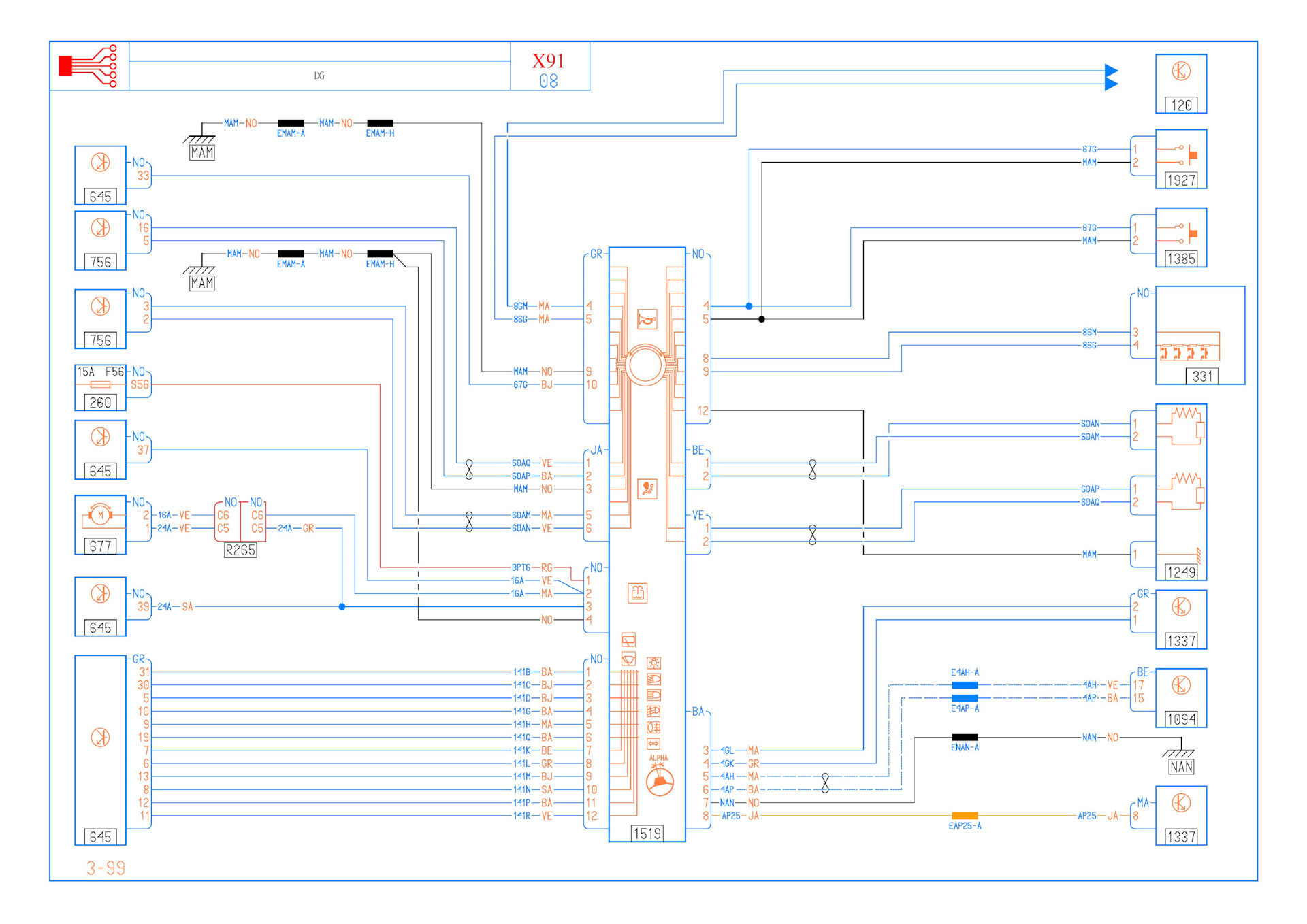 Рено лагуна электросхема