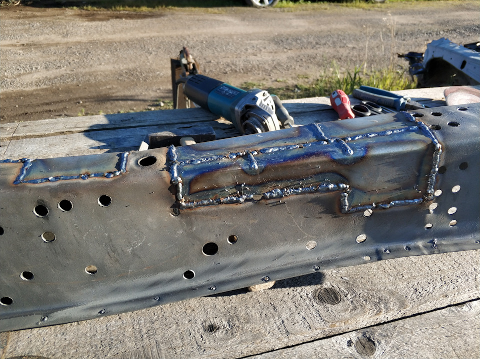 Добрался до левого лонжерона, лечу))) — Daihatsu Terios (1G), 1,3 л ...