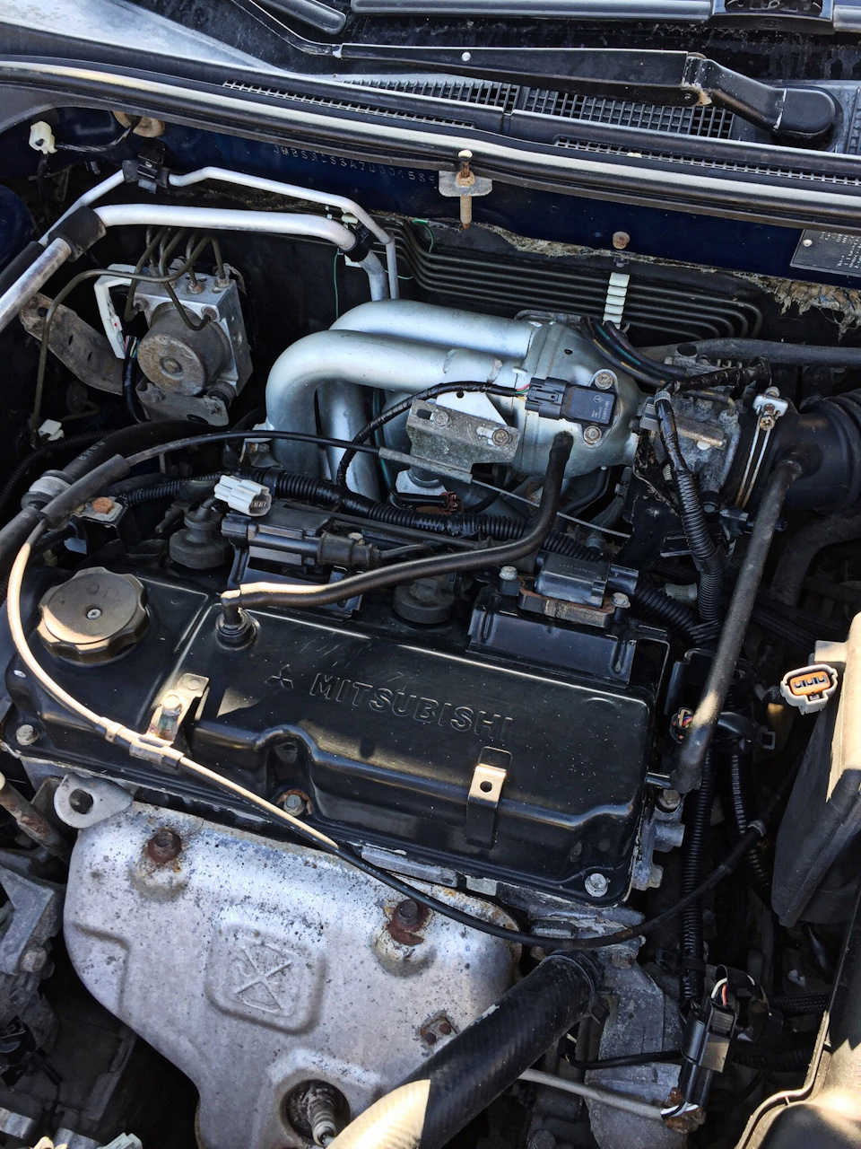 Подкапотка, подрамник, грили и сходка — Mitsubishi Lancer IX, 1,6 л ...