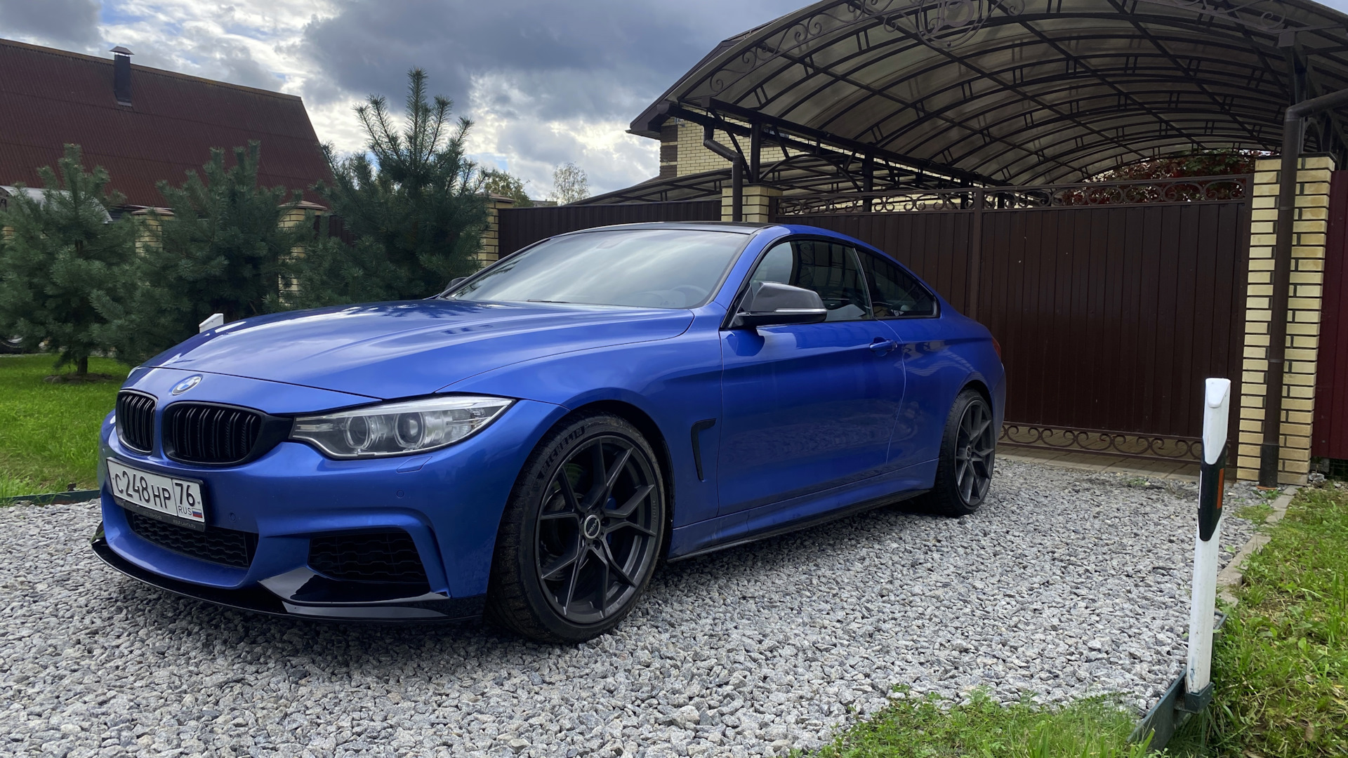 Губа и сплиттера на пороги — BMW 4 series (F32), 2 л, 2016 года | стайлинг  | DRIVE2