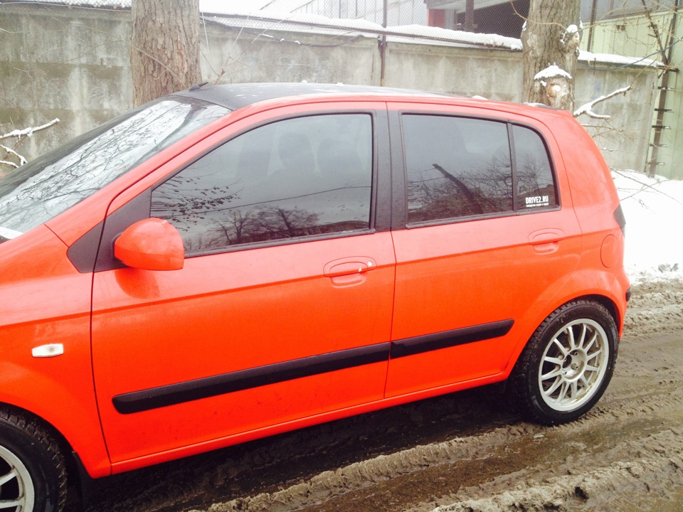 Затонировал перед — Hyundai Getz, 1,6 л, 2002 года | стайлинг | DRIVE2