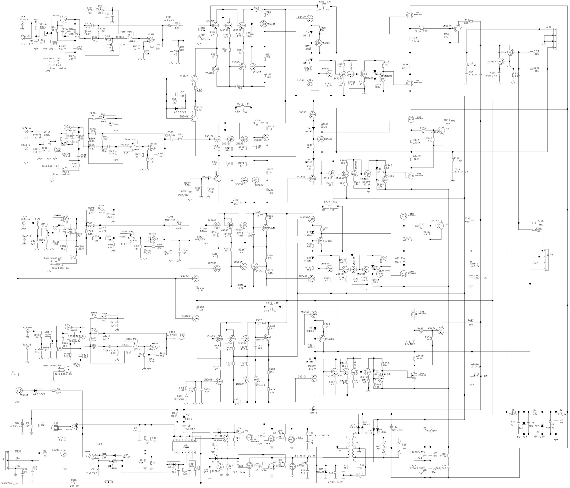 Принципиальная схема усилителя электроразведки Ремонт усилителя SUPRA SBD-A4270 - DRIVE2