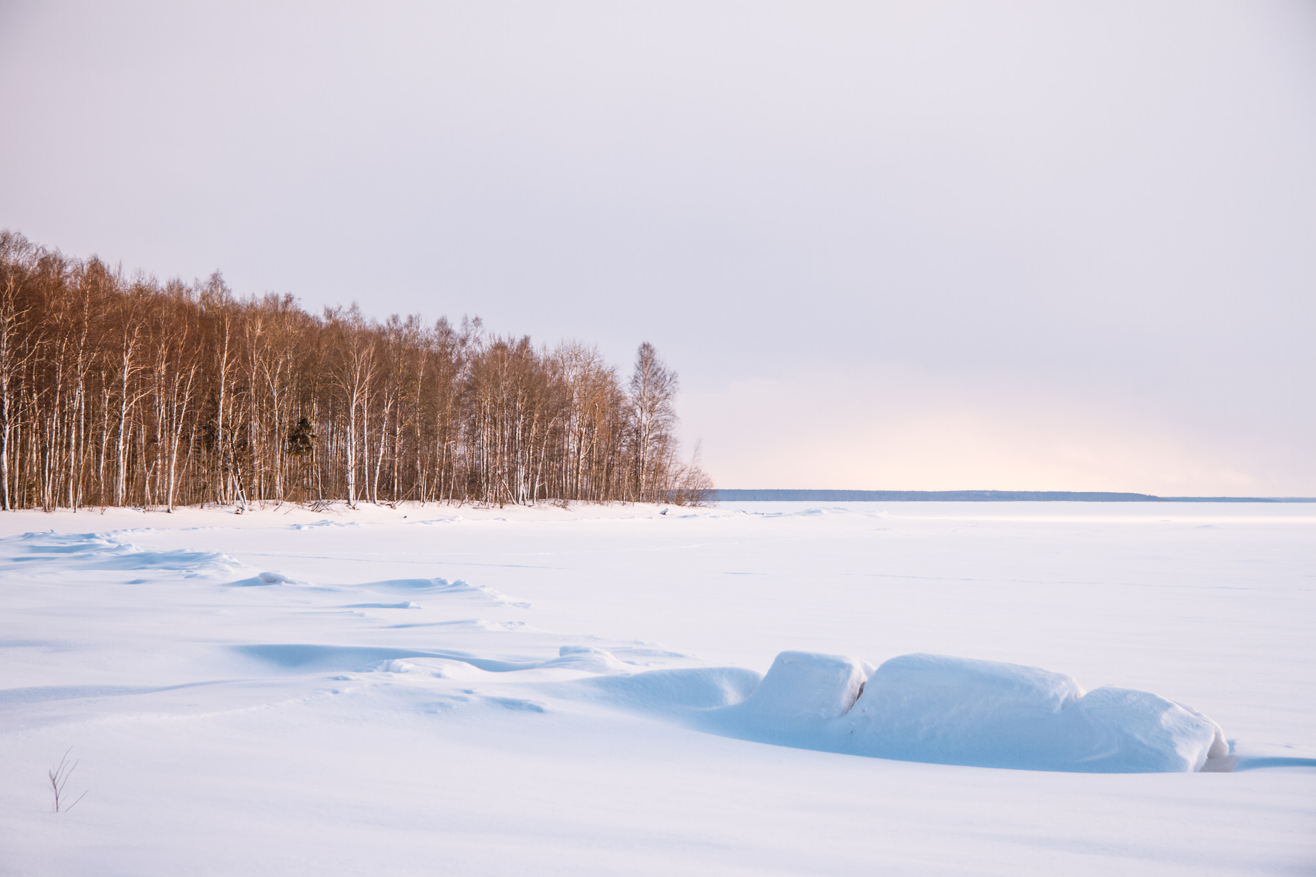 Водохранилище зимой