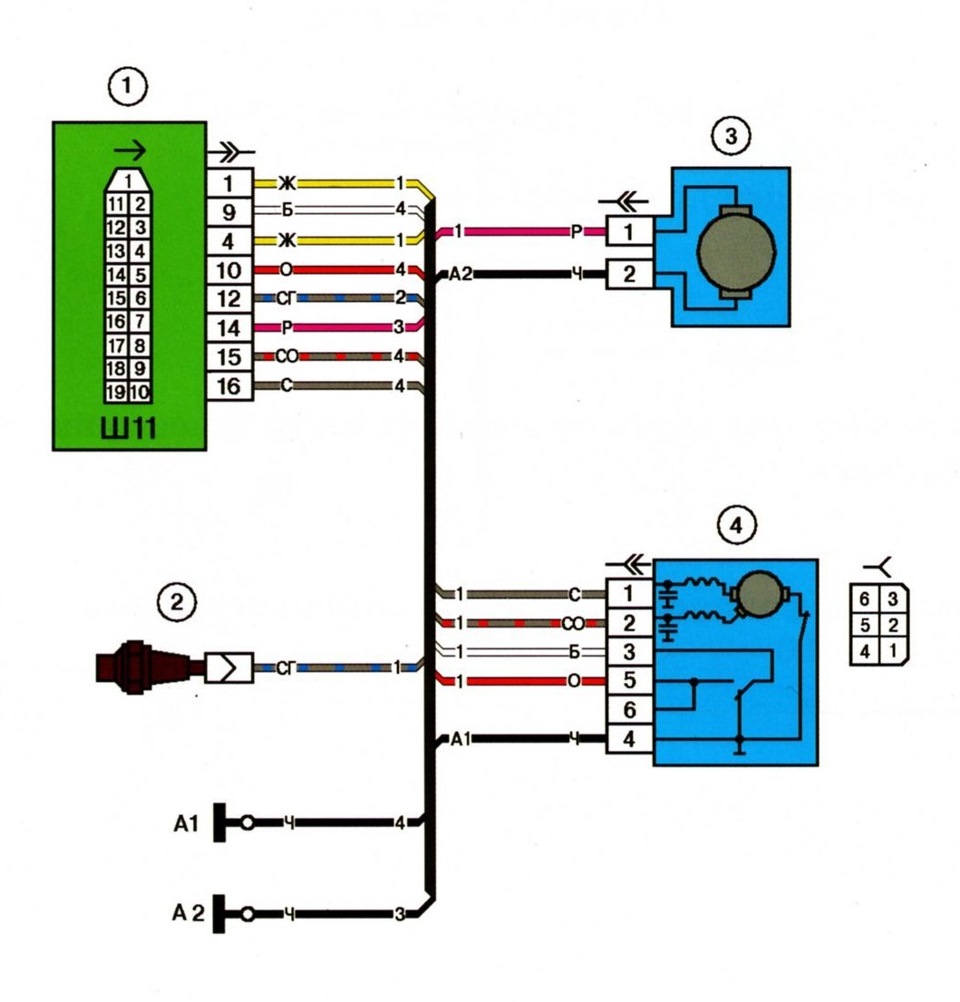 Схема подключения дворников ваз 21099