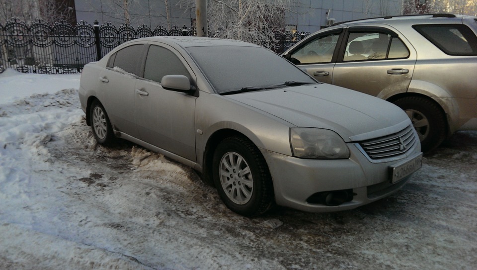 Отдыхает буцефал, покрылся инеем… — Mitsubishi Galant (9G), 2,4 л, 2008 ...