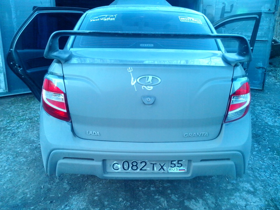 Реснички на задние фонари. — Lada Гранта (1G), 1,6 л, 2013 года ...