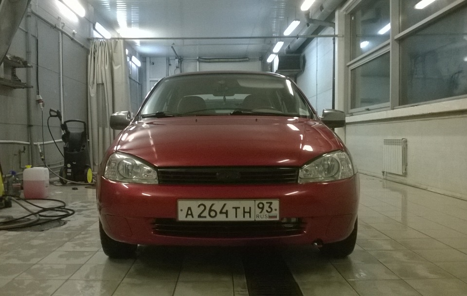 Первая мойка 2016 + тюнячие лампочки)) — Lada Калина седан, 1,4 л, 2010 ...