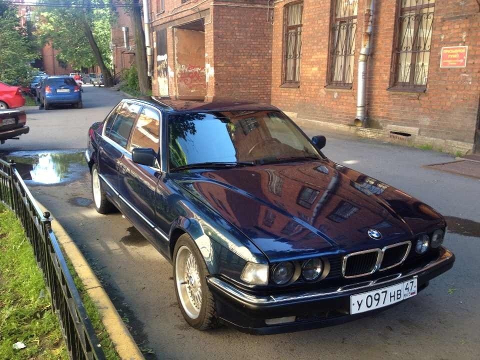 Дооснащение дожимом и фарами Hella Black — BMW 7 series (E32), 4 л ...