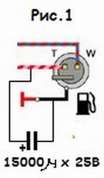Схема подключения топливного датчика уаз