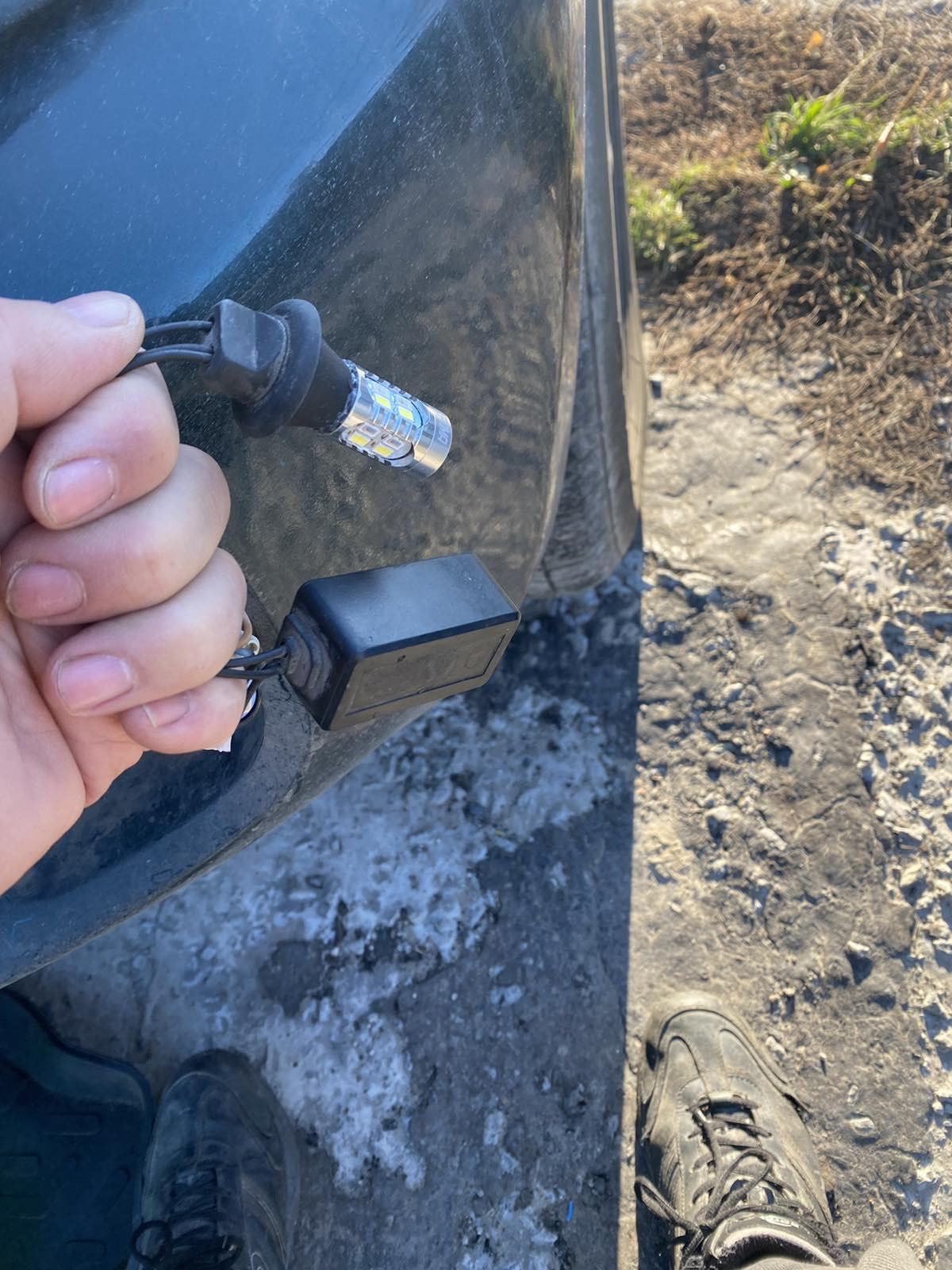 Установил ДХО с функцией поворотника — Toyota RAV4 (II), 2 л, 2001 года ...