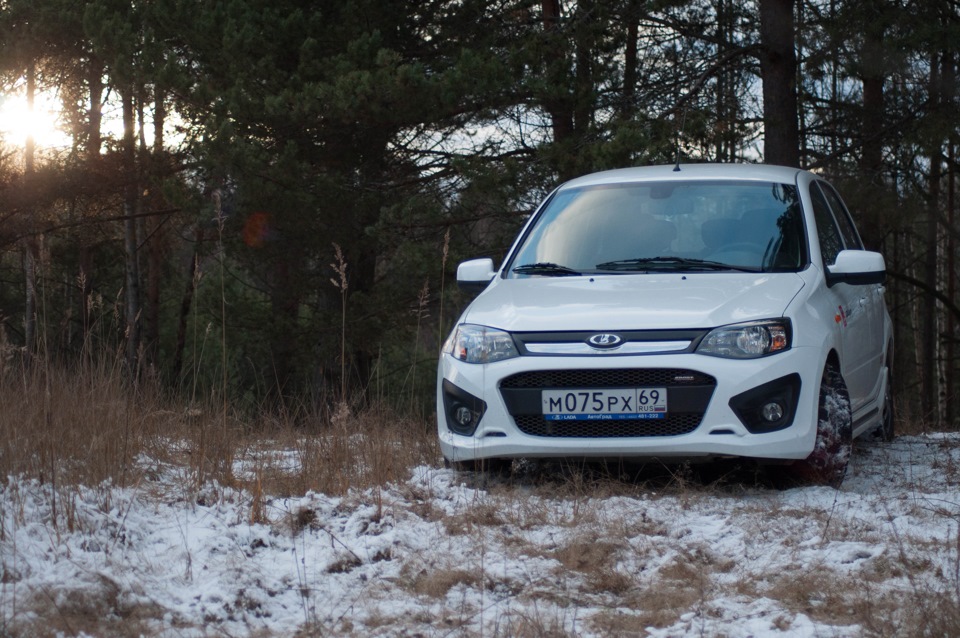 снег лес калина — Lada Калина Спорт (2G), 1,6 л, 2015 года | фотография ...
