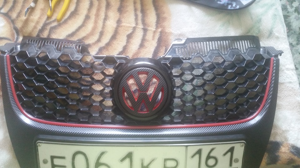 Решетка радиатора. — Volkswagen Golf Mk5, 1,6 л, 2005 года | тюнинг ...