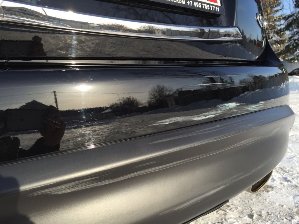 Поцарапали бампер — Infiniti QX70, 3,7 л, 2014 года | ДТП | DRIVE2