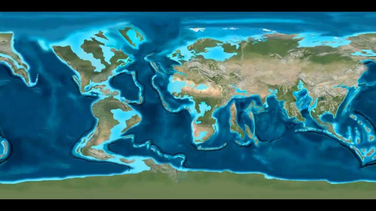 Карта мира миллионы лет назад как выглядела