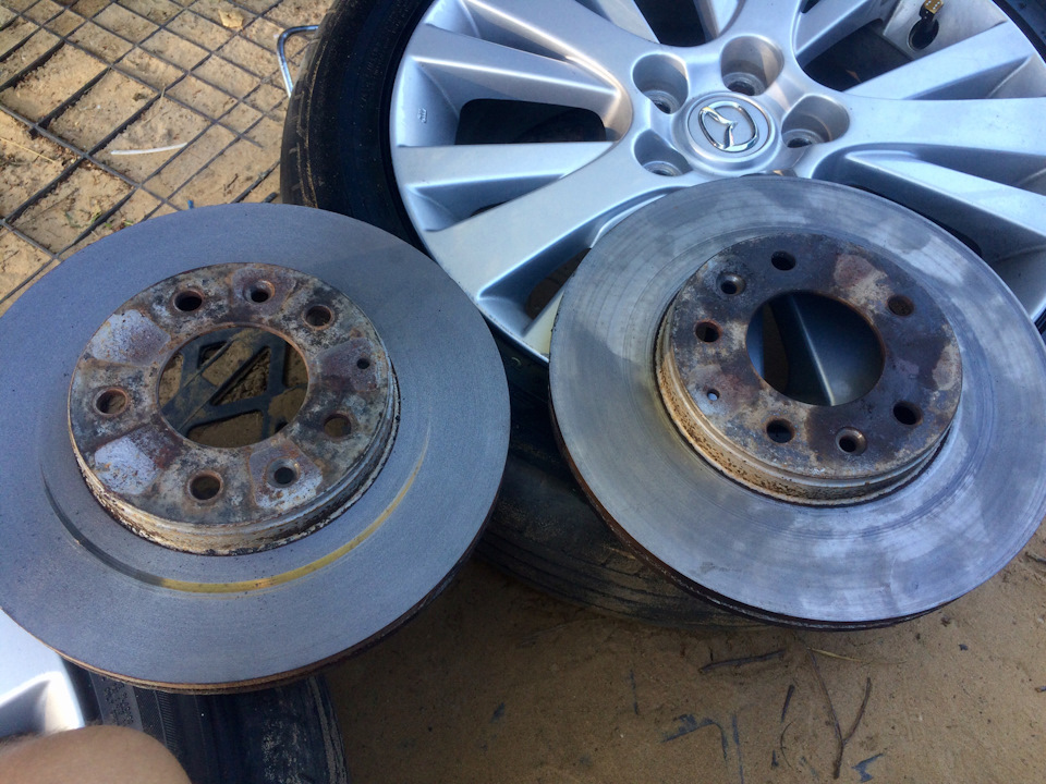 Расточка тормозных дисков — Mazda 6 (1G) GG, 2 л, 2007 года | своими ...