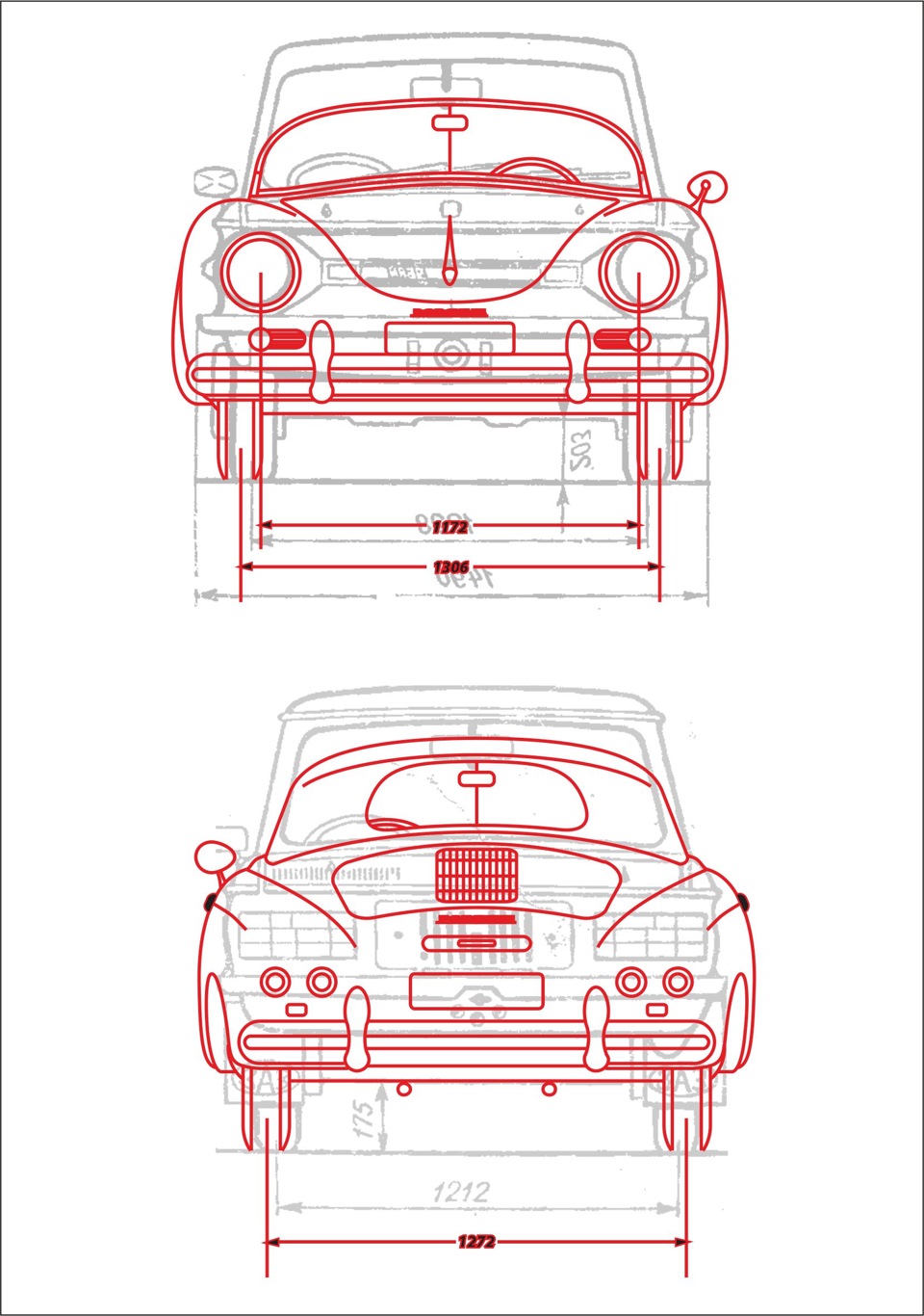 Porsche 356 чертежи