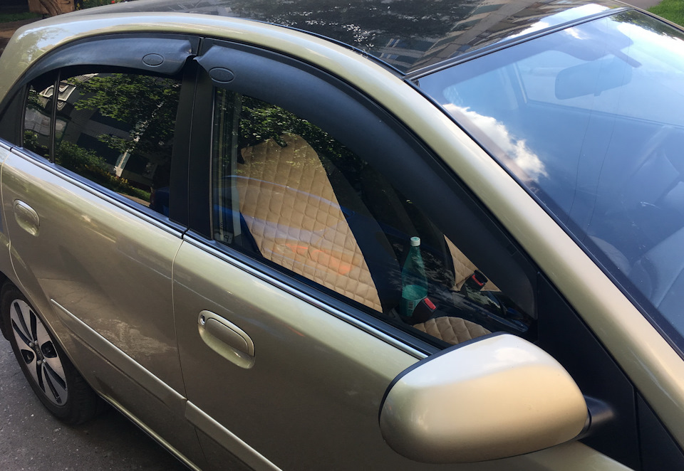 Правильные дефлекторы окон (Mobis vs Heko) — KIA Rio (2G), 1,4 л, 2011 ...