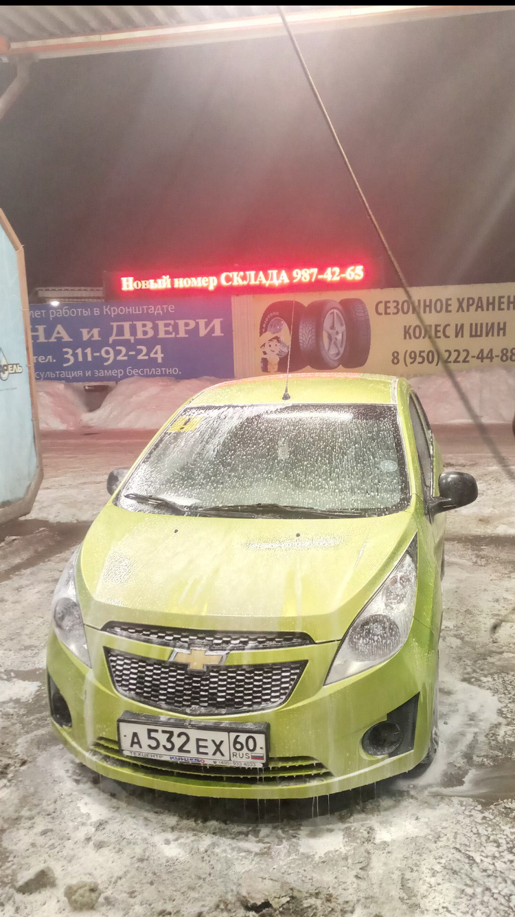 Первое купание — Chevrolet Spark (M300), 1 л, 2011 года | мойка | DRIVE2