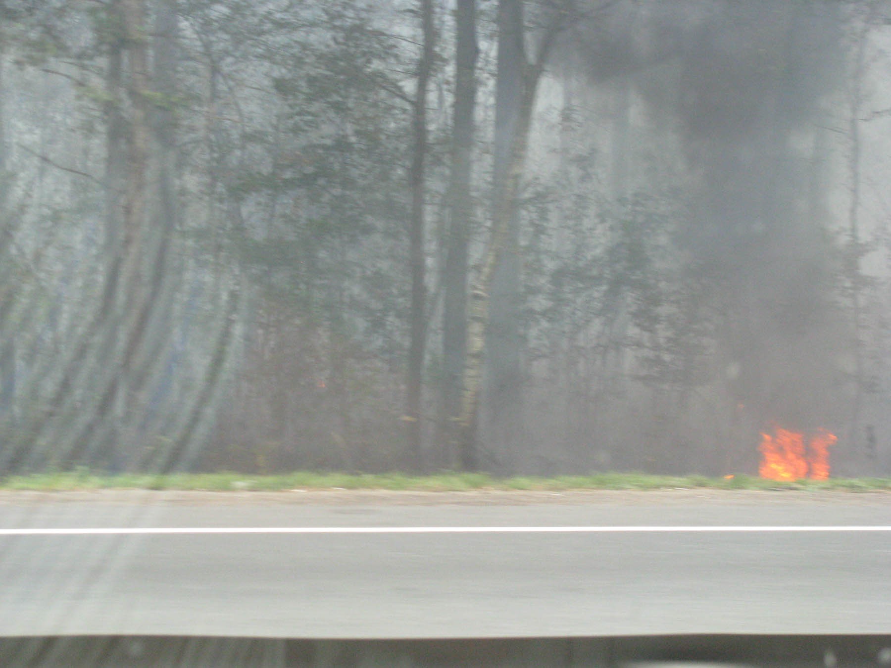 Дым на дороге. Красивая дорога. Пейзаж с поездом. Дым на дороге. Туман и задымление на дороге.