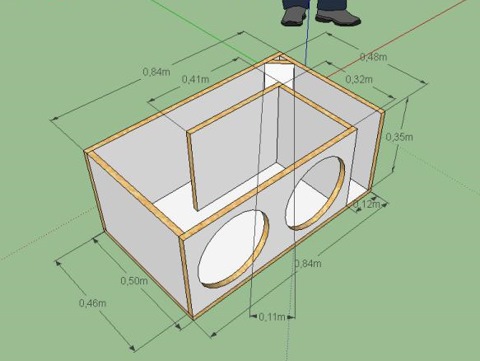 Короб под 2 8 дюймовых сабвуфера