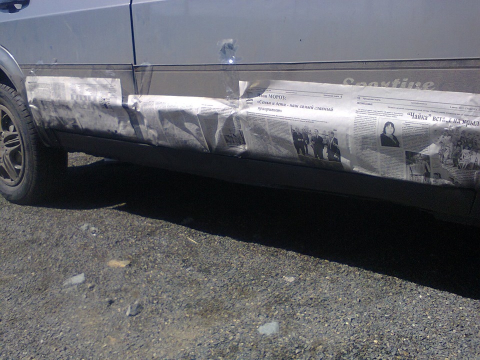 задул пороги антигравием — Lada 21093, 1,5 л, 2002 года | своими руками ...