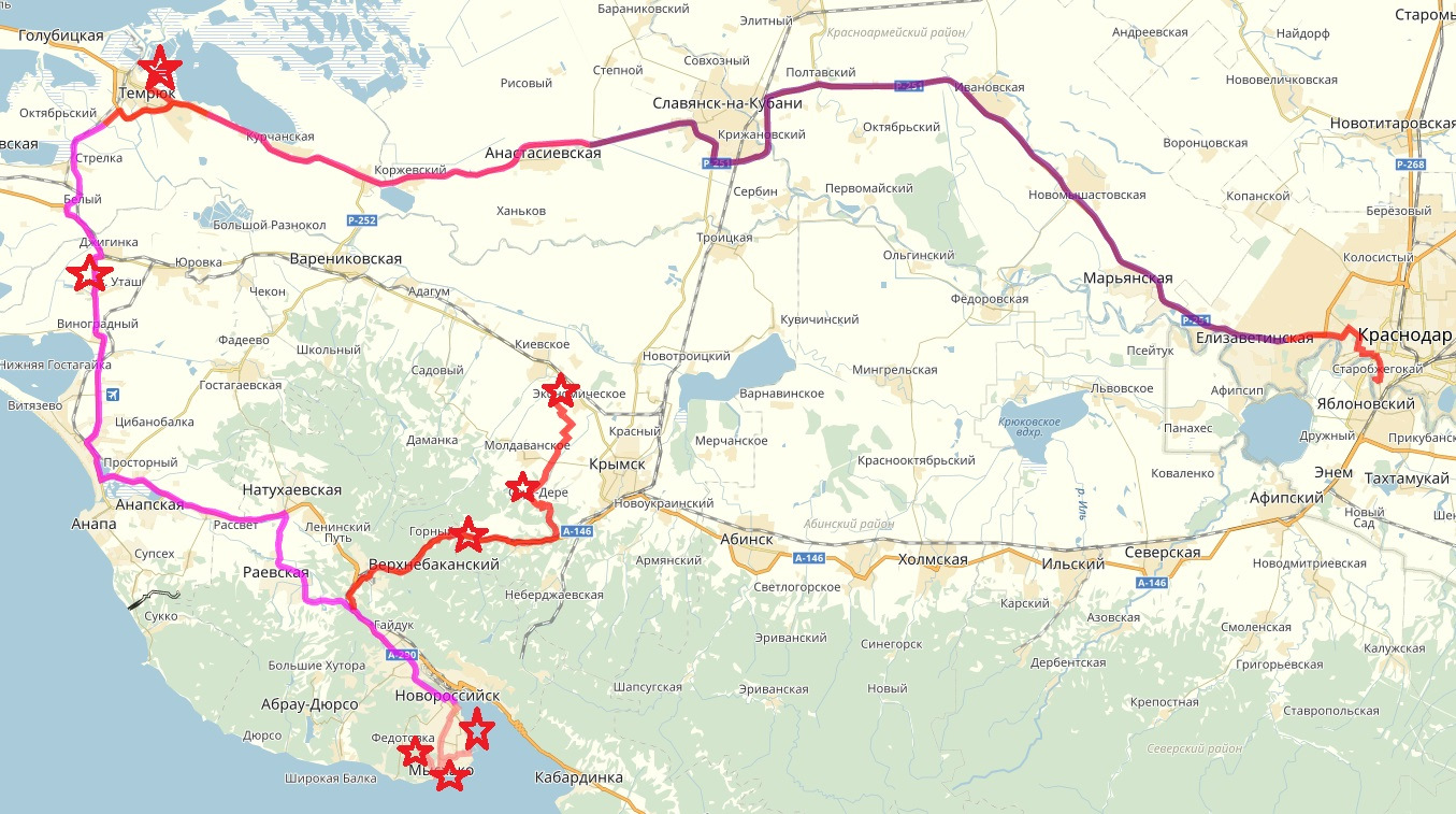 Новороссийск станица натухаевская карта