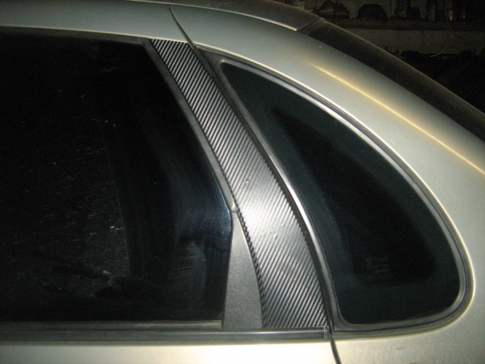 Дверные стойки в карбоновый винил 1))) — Lada Калина седан, 1,6 л, 2005 ...