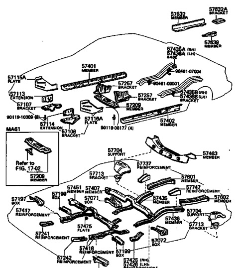 Strengthening the body  - Toyota Celica 16 L 1984