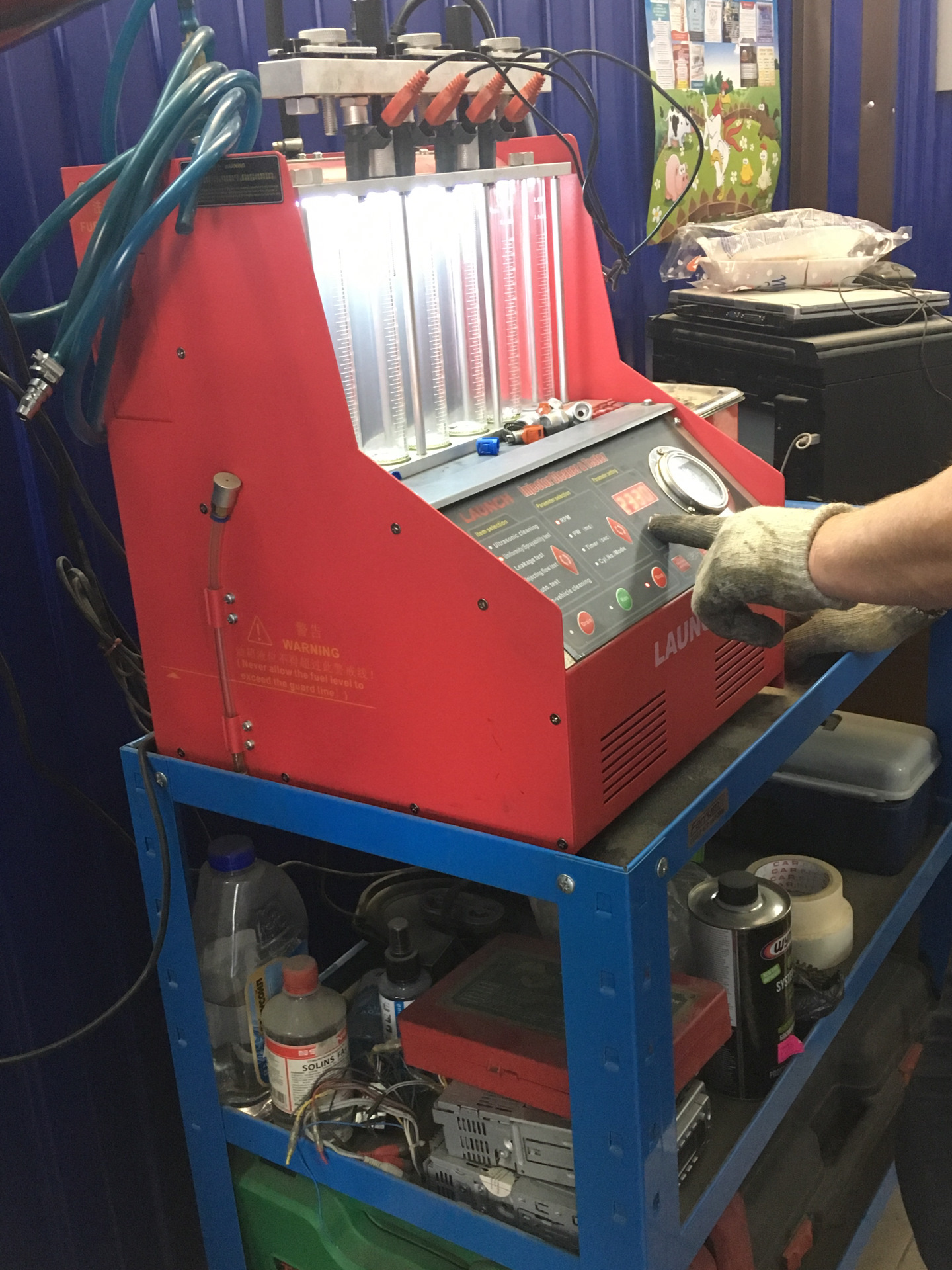 Чистка форсунок на станке — KIA Spectra, 1,6 л, 2007 года | визит на ...