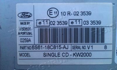 Фото в бортжурнале Ford Fusion. Запчасти на фото: 10R023539, O259A