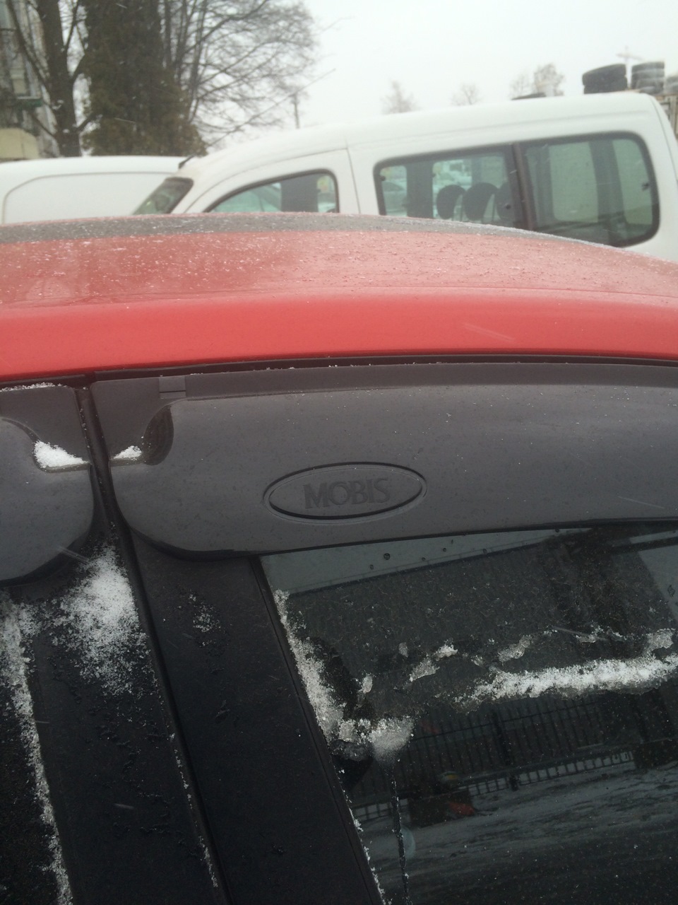 Заводские дефлекторы окон mobis — KIA Rio 5-door (2G), 1,6 л, 2012 года ...