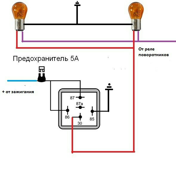 Схема американки на ваз 2107