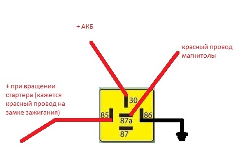 Реле задержки выключения автомагнитолы