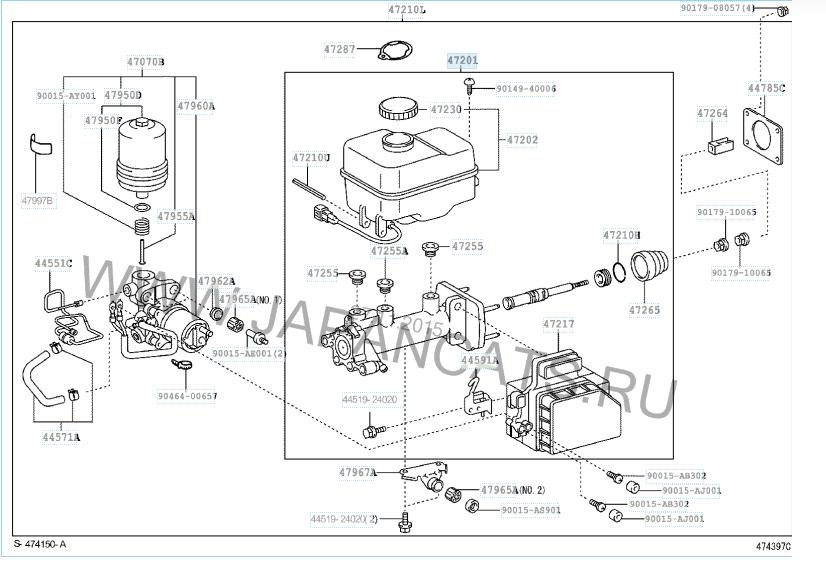 Запчасти на фото: 9014940006, 9017910065, 4451924020. Фото в бортжурнале Toyota Land Cruiser Prado 120-series