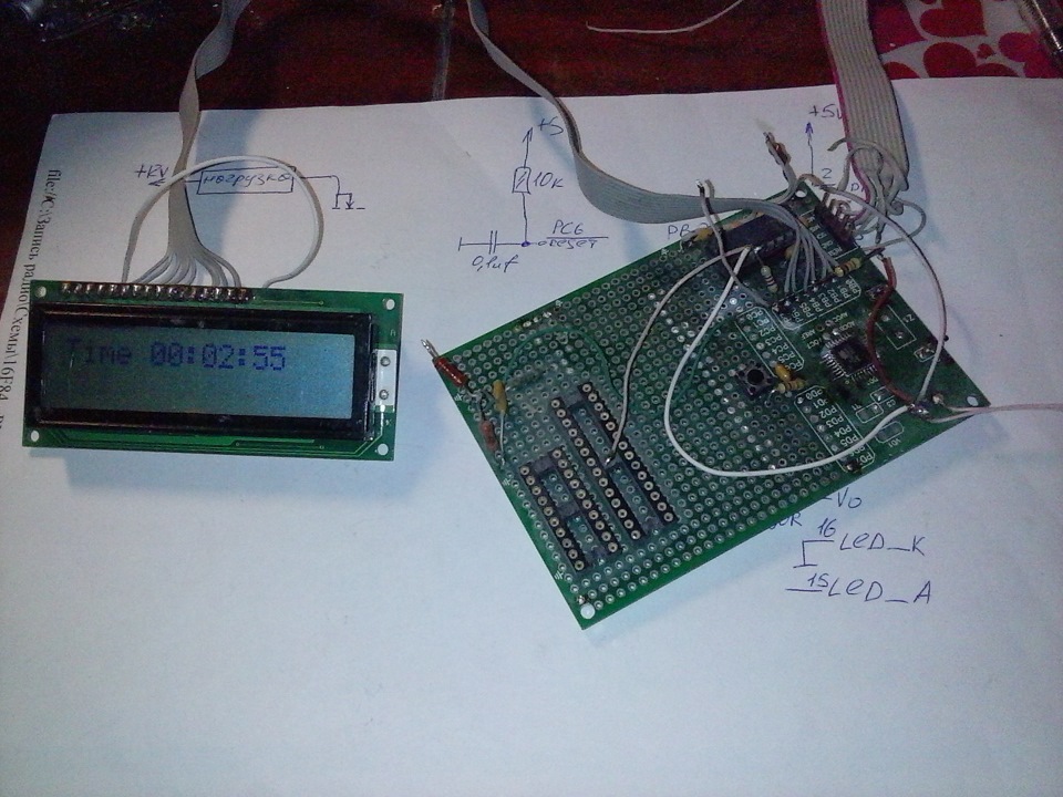 Написал часы с помощью 16 Bit таймера на ATmega8 — DRIVE2