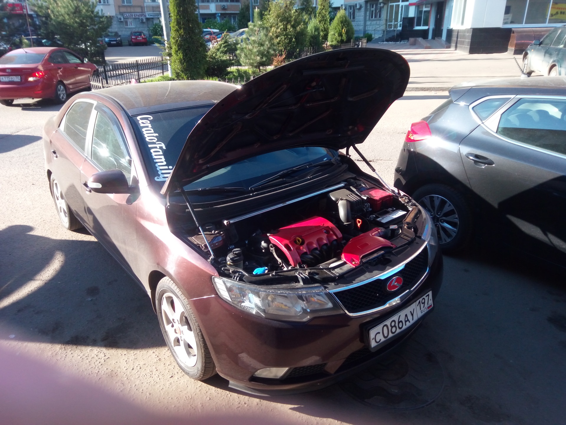 Хочу капота. Доработка Kia Cerato 2g. Газовые упоры Киа Церато 2. Газовые упоры капота Киа Церато 1. Киа Церато 2 доработки.